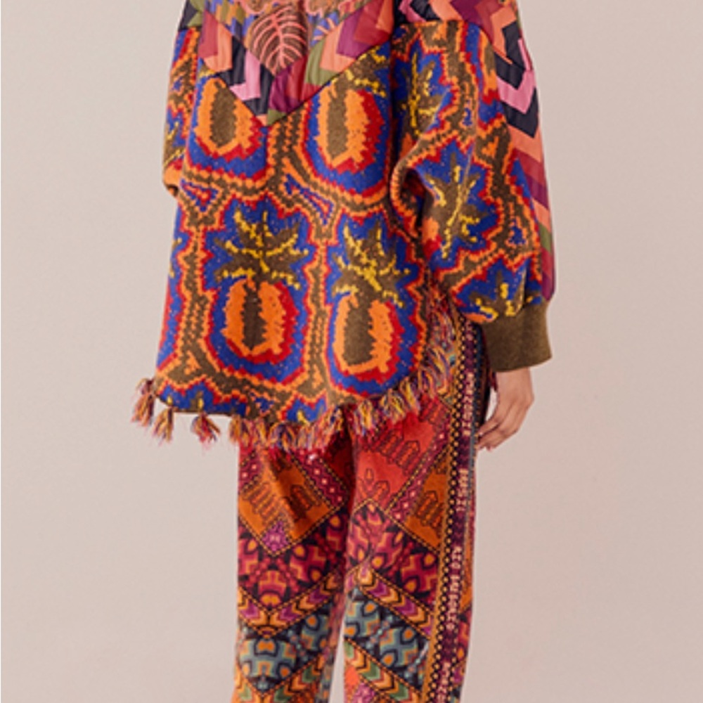 Farm Rio Tapestry Poncho Jacket - Picture 5 of 5